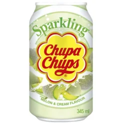Soft Drink-Chupa Chups Melon & Cream Flavor, bevanda al gusto di melone da 345ml