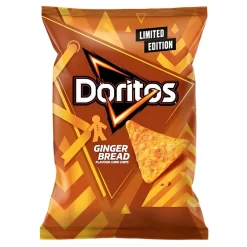 Patatine E Chips-Doritos Gingerbread Limited Edition, chips di mais al gusto pan di zenzero da 180g