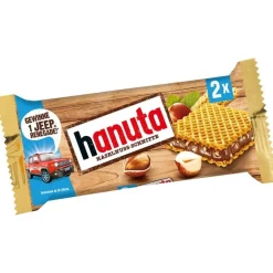 Biscotti E Wafer-Ferrero Hanuta, wafer ripieno di crema alla nocciola da 44g