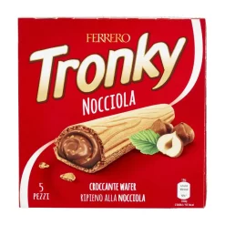 Biscotti E Wafer-Kinder Ferrero Tronky Nocciola, wafer con ripieno cremoso alla nocciola e al cacao da 90g