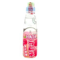 Soft Drink-Ramune Hata Lychee Flavor, bevanda gassata al gusto di litchi da 200ml