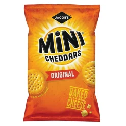 Crackers-Jacob's Jacobs Mini Cheddars Crackers Original, crackers al gusto di cheddar da 45g