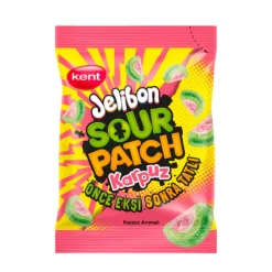 Caramelle Gommose E Morbide-Sour Patch Jelibon Watermelon, caramelle aspre all'anguria da 40g
