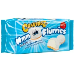 Biscotti E Wafer-Jouy&co Cravingz Flurries Cocos, biscotti ripieni di marshmallow con granella al cocco da 100g