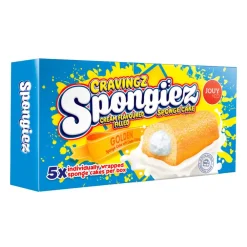 Merendine E Tarts-Jouy&co Cravingz Spongiez Golden, merendine di pan di spagna ripieno di crema alla vaniglia da 200g