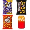 Soft Drink|Patatine E Chips-American Uncle Kit Aperitivo: 1 Honions Onion Rings da 70g, 1 Triladeros Nachos BBQ da 190g, 1 Maizos Corn Chips Original da 150g, 1 Coca Cola Orange Cream da 355ml