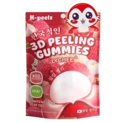 Caramelle Gommose E Morbide-K-peelz 3D Peeling Gummies Lychee, caramelle gommose al gusto di lychee da 75g