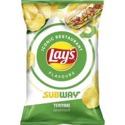 Patatine E Chips-Lay's Subway Teriyaki, patatine al gusto di salsa teriyaki da 150g