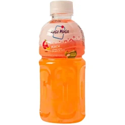 Soft Drink-Mogu Mogu Peach Flavored Drink, bevanda al succo di pesca con nata de coco da 320ml