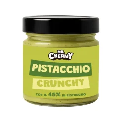 Creme Spalmabili E Topping-American Uncle Mr. Creamy Pistacchio Crunchy, crema spalmabile al Pistacchio 45% con granella di Pistacchio da 200g
