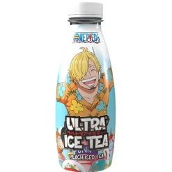Tè, Bubble Tea E Kombucha-One Piece Ultra Ice Tea Peach Sanji Egghead, tè nero con succo di pesca da 500ml