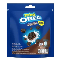 Biscotti E Wafer-Oreo Mini Chocolate, biscotti con crema al gusto di cioccolato da 61,3g