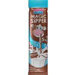Cannucce Aromatizzate-Quick Milk Magic Sipper Cookies & Cream Flavor, cannucce con caramelle al gusto di cookies e cream da 30g