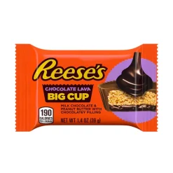 Snack Al Cioccolato-Reese's Reese’s Big Cup Chocolate Lava, cioccolatino ripieno di burro d'arachidi e cioccolato da 39g