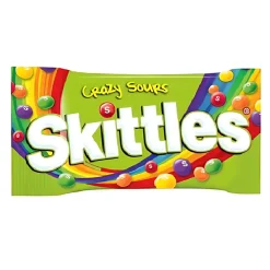 Caramelle Gommose E Morbide-Skittles Crazy Sours, caramelle al gusto di frutta aspra da 38g