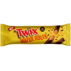 Snack Al Cioccolato|Biscotti E Wafer-Twix Wafer Rolls, wafer arrotolato ricoperto di cioccolato e ripieno di caramello da 22,5g